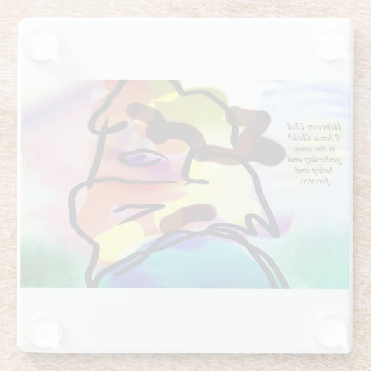 Jesus-Freund Glasuntersetzer (Rückseite)