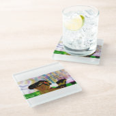 Jesus Freund Glasuntersetzer (Schrägansicht)