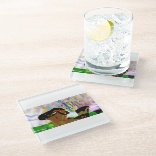 Jesus Freund Glasuntersetzer (Schrägansicht)