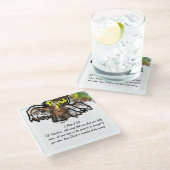 Jesus Freund Glasuntersetzer (Schrägansicht)