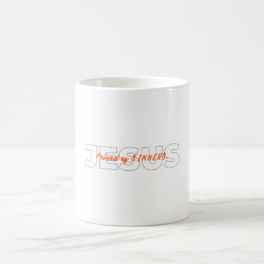 JESUS. Freund von SINNERS. Kaffeetasse (Mittel)