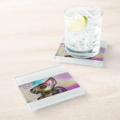 Jesus freut sich glasuntersetzer (Schrägansicht)