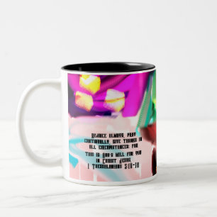 Jesus freut sich zweifarbige tasse