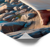 Jesus friedlicher Erretter in göttlicher Reflektio Poster (Ecke)