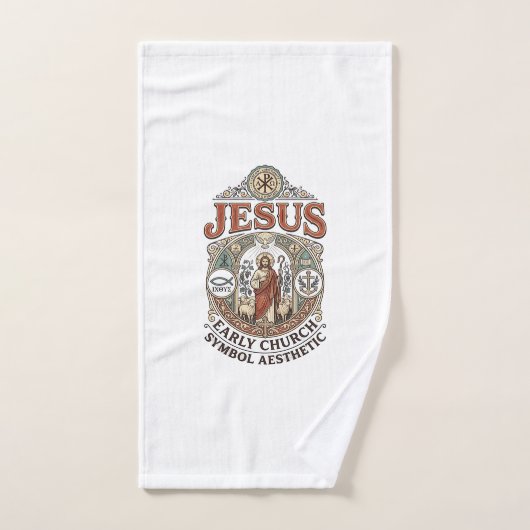 Jesus Frühkirche Symbol Ästhetik Jesus Frühkirche Handtuch (Handtuch)