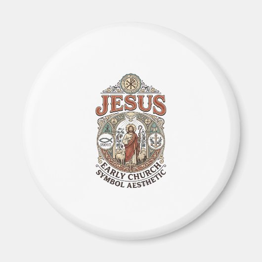 Jesus Frühkirche Symbol Ästhetik Jesus Frühkirche Magnet (Vorne)
