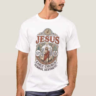 Jesus Frühkirche Symbol Ästhetik Jesus Frühkirche T-Shirt