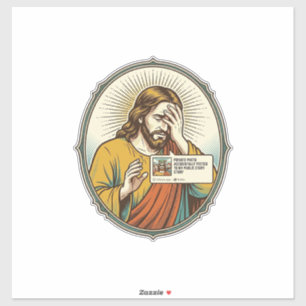 Jesus fügte der Geschichte statt direkter Nachrich Aufkleber