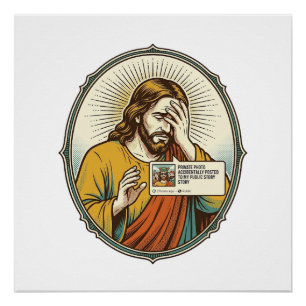 Jesus fügte der Geschichte statt direkter Nachrich Poster