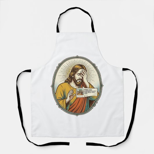 Jesus fügte der Geschichte statt direkter Nachrich Schürze (Vorderseite)
