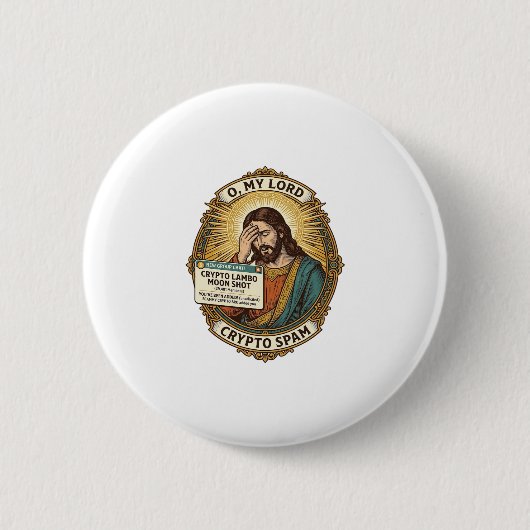 Jesus fügte Spam Crypto-Gruppenchat Ärger Humor hi Button (Vorderseite)