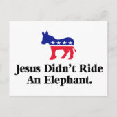 Jesus fuhr keinen Elefanten - Anti Trump GOP Postkarte (Vorderseite)