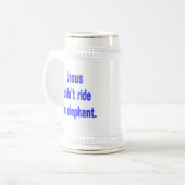 Jesus fuhr nicht Elefant Bierglas (Vorderseite Links)