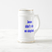 Jesus fuhr nicht Elefant Bierglas (VorderseiteRechts)