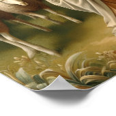 Jesus führt Schafe durch grüne Weiden Poster (Ecke)