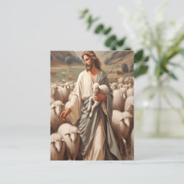 Jesus führt seine treue Flock Postkarte
