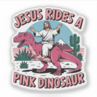 Jesus Funny Memes, Jesus reitet eine rosa Dinosaur