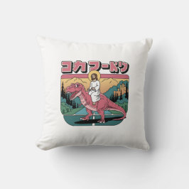 Jesus Funny Memes, Jesus reitet eine rosa Dinosaur Kissen