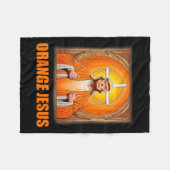 Jesus Funny Trump 1 Fleecedecke (Vorderseite (Horizontal))