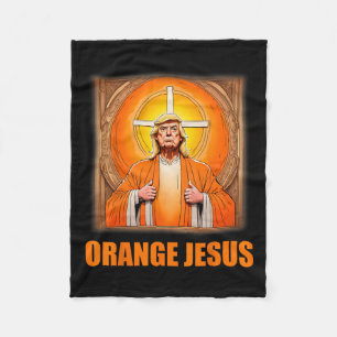 Jesus Funny Trump 1 Fleecedecke