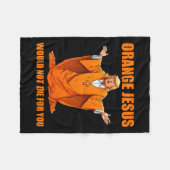 Jesus Funny Trump 2 Fleecedecke (Vorderseite (Horizontal))