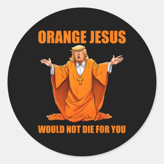 Jesus Funny Trump 2 Runder Aufkleber (Vorderseite)