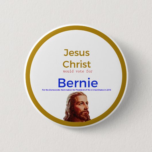 Jesus für Bernie Button (Vorderseite)