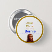 Jesus für Bernie Button (Vorne & Hinten)