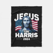 Jesus für Harris Kamala 2024 Fleecedecke (Vorderseite)