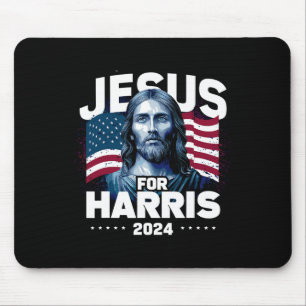 Jesus für Harris Kamala 2024 Mousepad