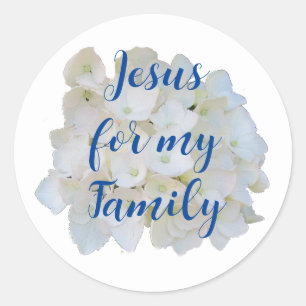 Jesus für meine Familie Rund Aufkleber