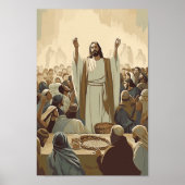 Jesus Füttre den 5000 Christus-Bibel-Verses-Story- Poster (Vorne)