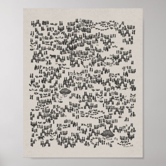 Jesus Füttre die 5000 - Gottes Bibelmauer Kunst Poster (Vorne)