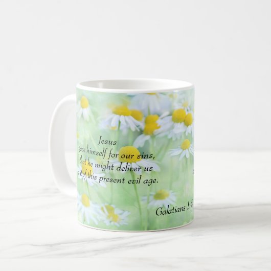 Jesus gab sich selbst - Galaten 1:4 Kaffeetasse (Vorderseite Links)