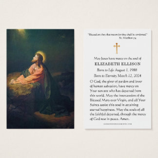 Jesus Garden von Gethsemane Beerdigung Gebet Card