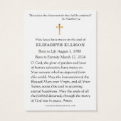 Jesus Garden von Gethsemane Beerdigung Gebet Card (Rückseite)