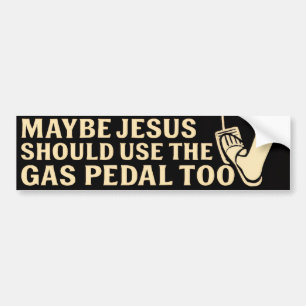 Jesus Gas Pedal Autoaufkleber