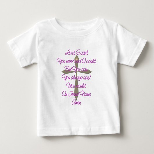 Jesus Gebet Baby T-shirt (Vorderseite)
