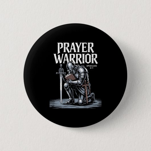 Jesus Gebet Krieger Christliche Rüstung Gottes Soh Button (Vorderseite)