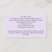 Jesus Gebet Standard, 3,5" x 2,0" Visitenkarte (Rückseite)