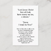 Jesus-Gebetskarte Visitenkarte (Rückseite)