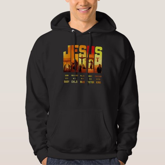 Jesus Geboren als ein als Kind gepredigtes Kind Ch Hoodie (Vorderseite)