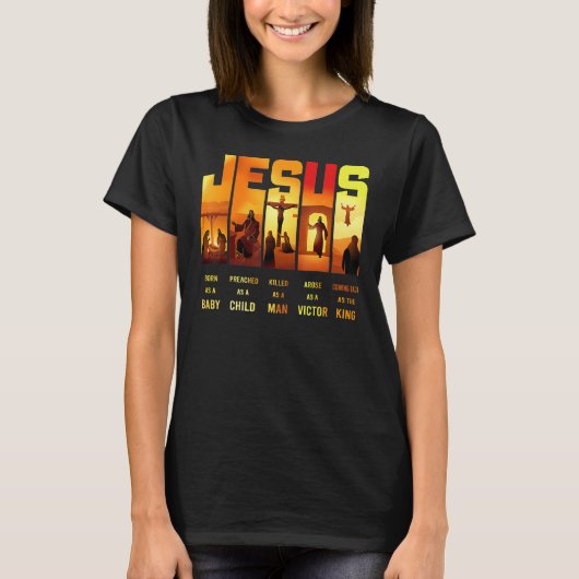 Jesus Geboren als ein als Kind gepredigtes Kind Ch T-Shirt (Vorderseite)