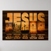 Jesus Geboren als ein Kind, das als Kind gepredigt Poster (Vorne)