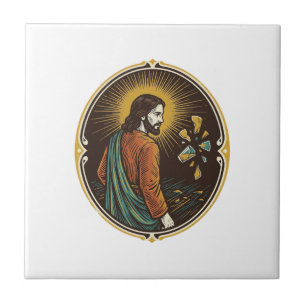 Jesus Gebrochener Glas Tanzboden Party Gefahr Club Fliese