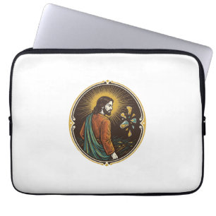 Jesus Gebrochener Glas Tanzboden Party Gefahr Club Laptopschutzhülle