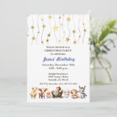 Jesus' Geburtstagsweihnachtsfeier-Party Einladung (Stehend Vorderseite)
