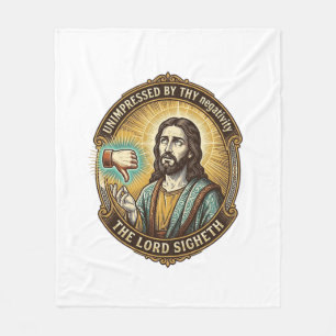 Jesus Gefällt-nicht-Button Social Media Hater Trol Fleecedecke