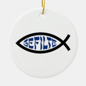 Jesus Gefilte Fish - Jüdischer Pessach Spaß Keramikornament (Vorne)