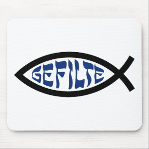 Jesus Gefilte Fish - Jüdischer Pessach Spaß Mousepad